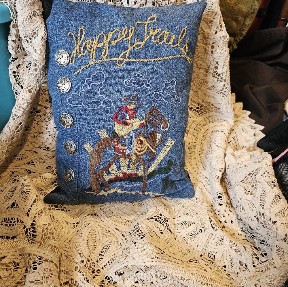 Cowboy Jean Pillow